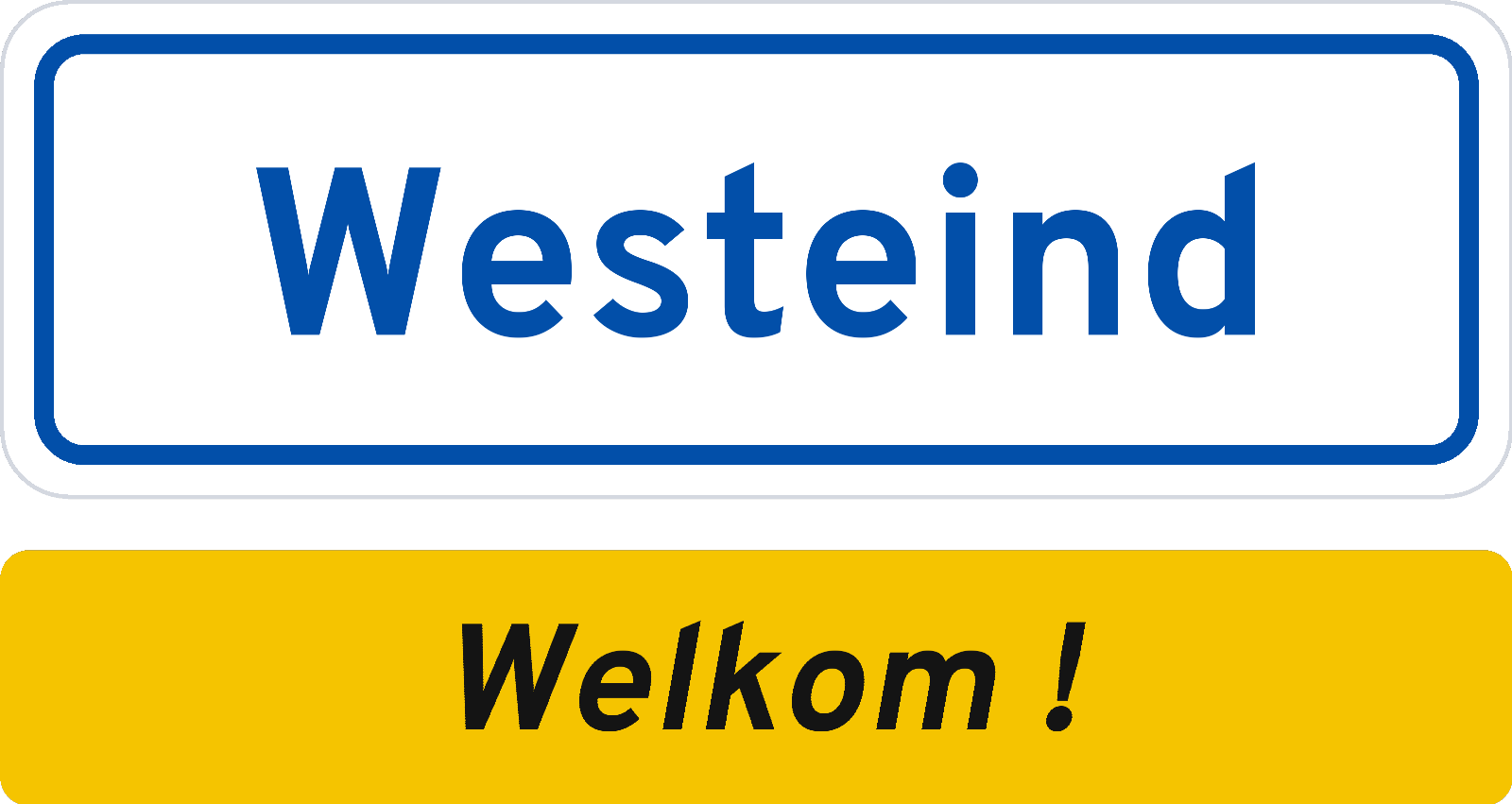 Welkomstbord Westeind