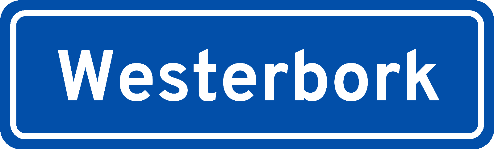 Plaatsnaambord Westerbork