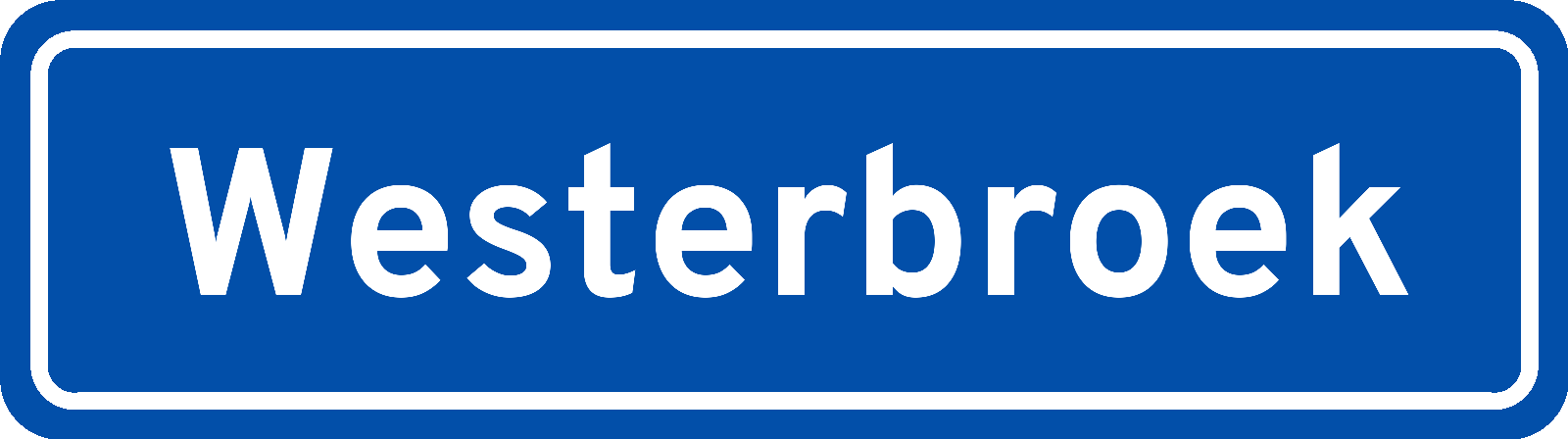 Plaatsnaambord Westerbroek