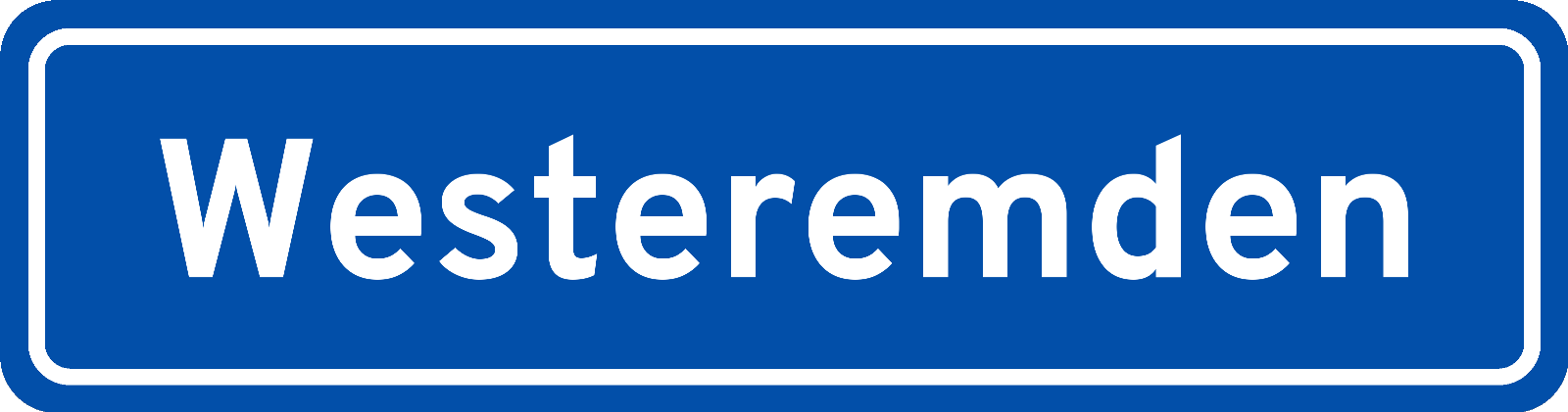 Plaatsnaambord Westeremden