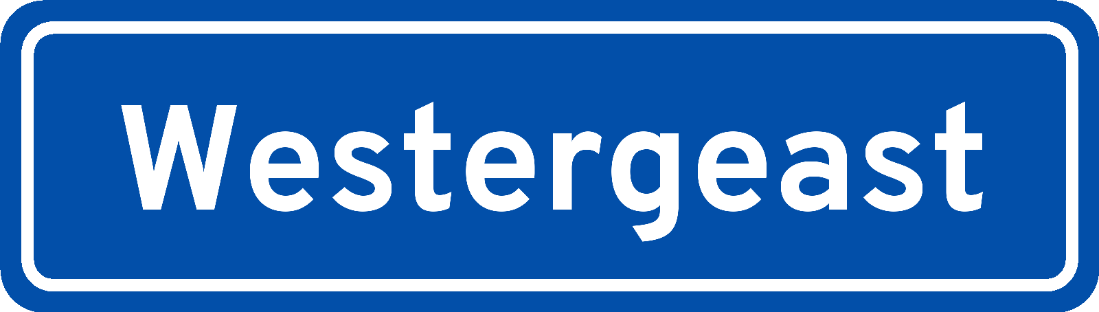 Plaatsnaambord Westergeast