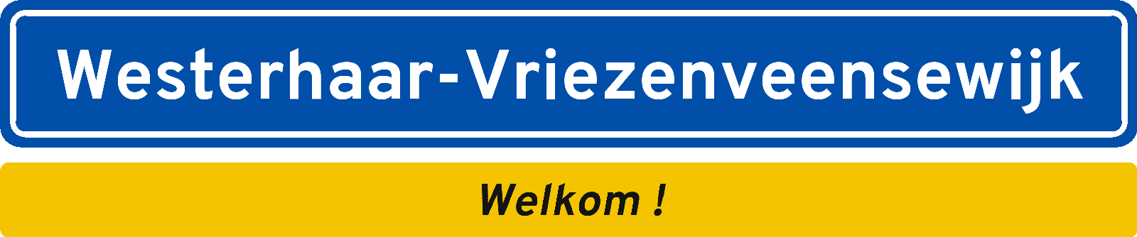 Welkomstbord Westerhaar-Vriezenveensewijk
