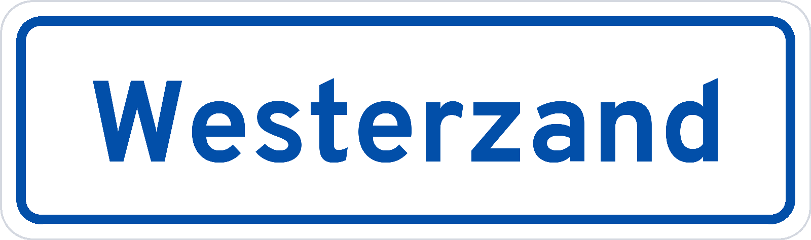 Plaatsnaambord Westerzand