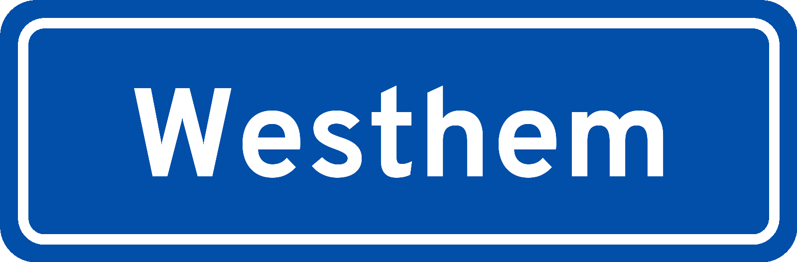 Plaatsnaambord Westhem