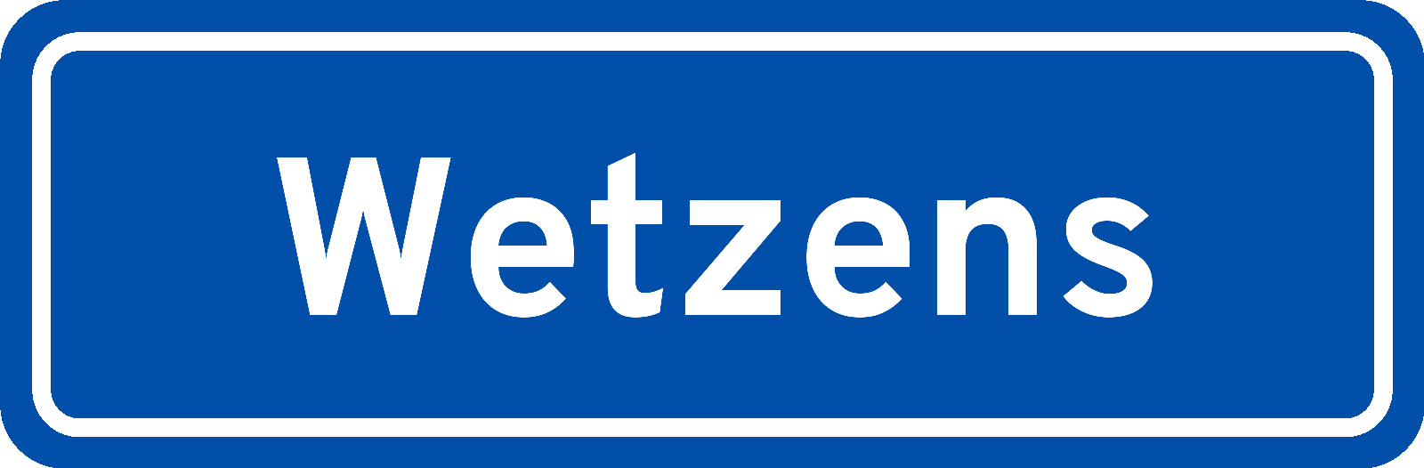 Plaatsnaambord Wetzens