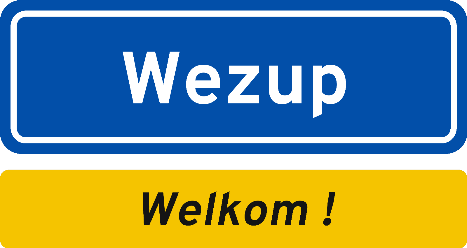 Welkomstbord Wezup