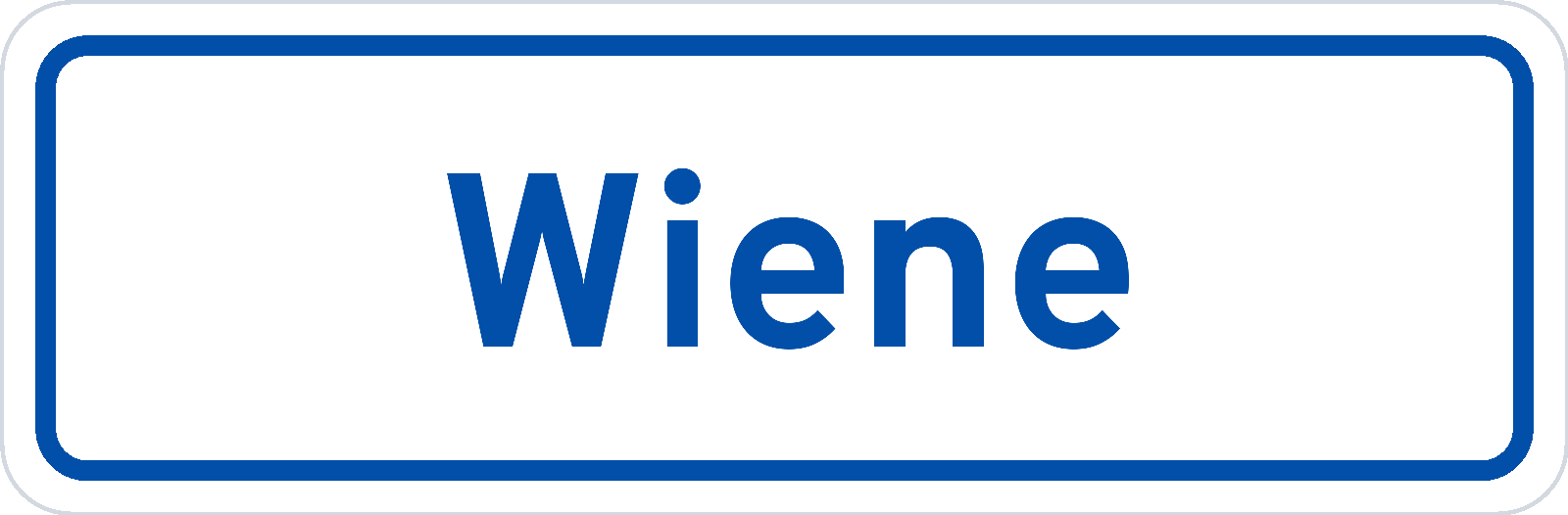 Plaatsnaambord Wiene