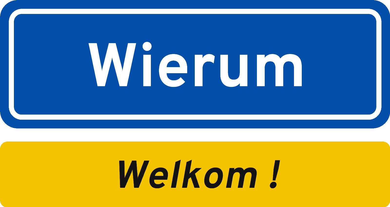 Welkomstbord Wierum