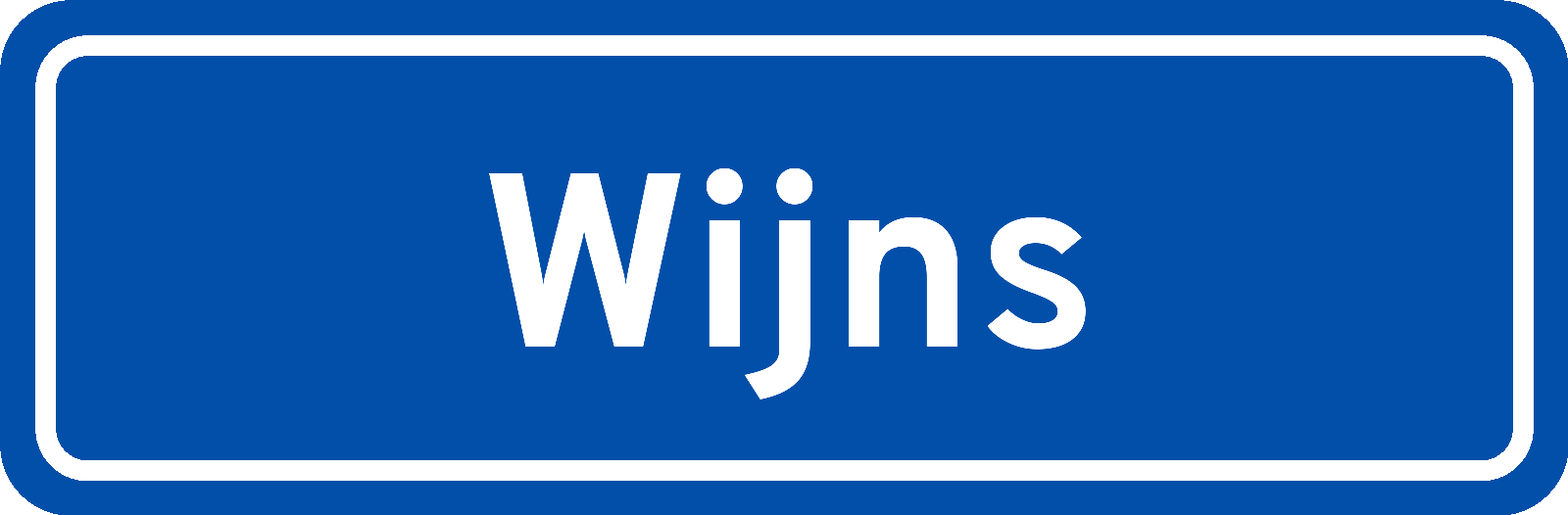 Plaatsnaambord Wijns