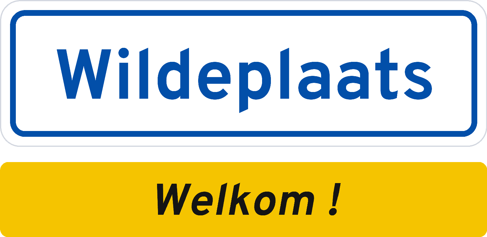Welkomstbord Wildeplaats