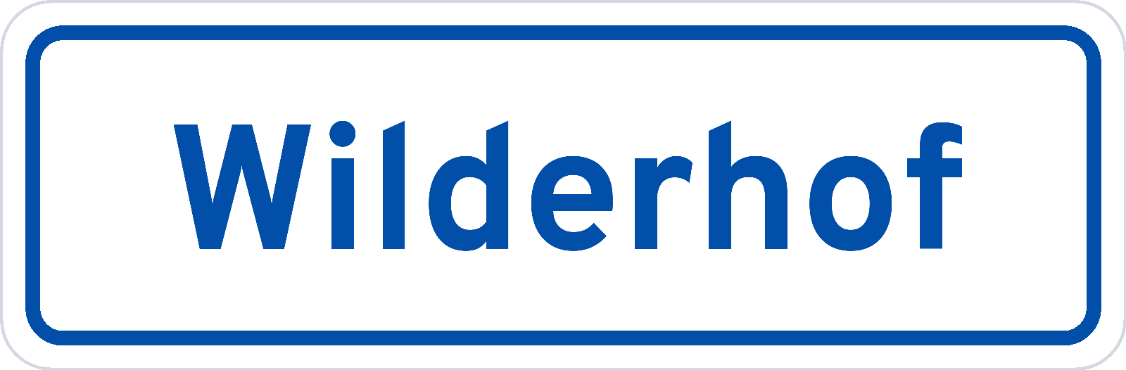 Plaatsnaambord Wilderhof