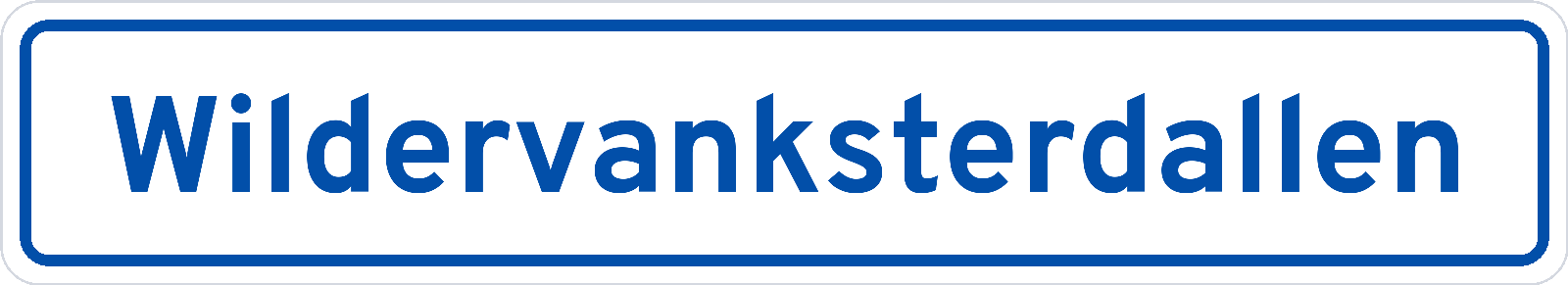 Plaatsnaambord Wildervanksterdallen