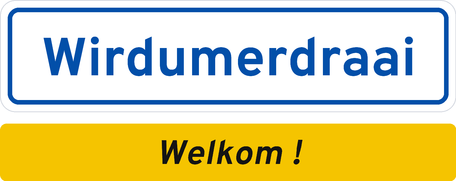 Welkomstbord Wirdumerdraai