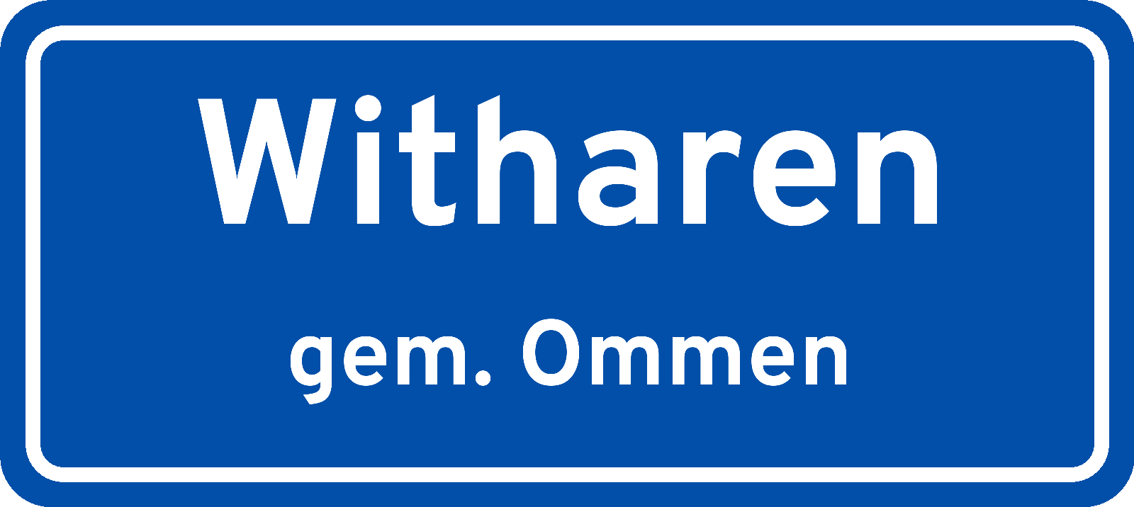 Plaatsnaambord Witharen gemeente Ommen