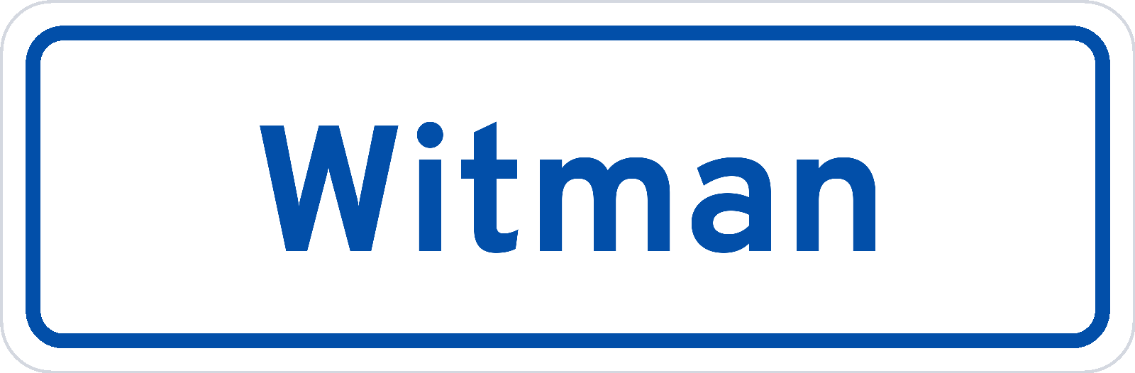 Plaatsnaambord Witman