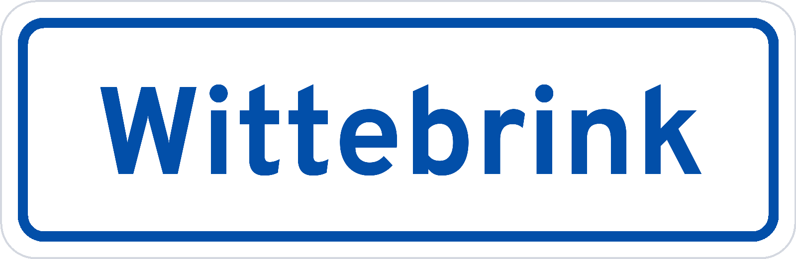 Plaatsnaambord Wittebrink