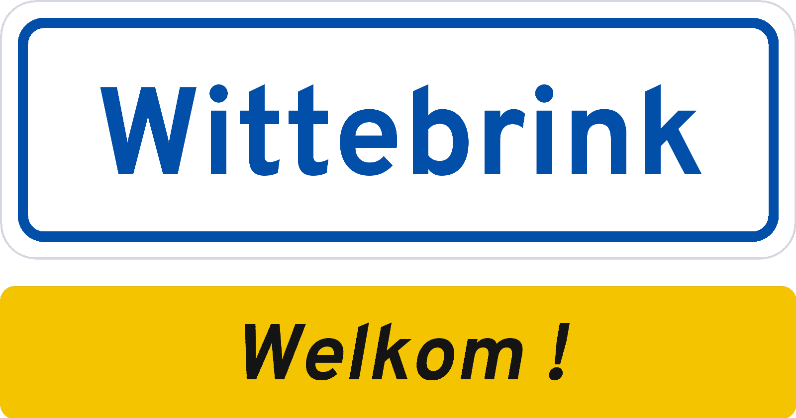 Welkomstbord Wittebrink