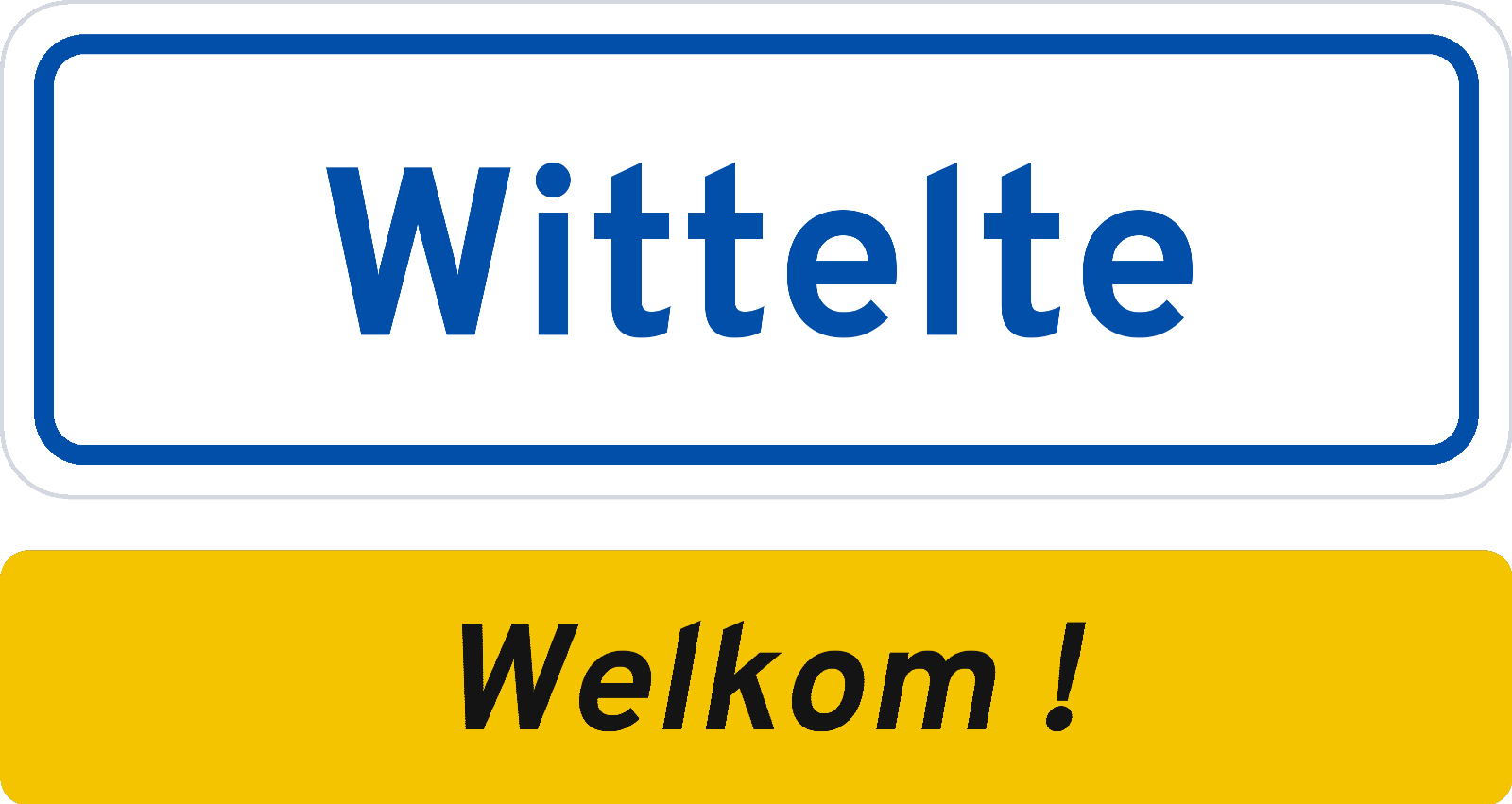 Welkomstbord Wittelte