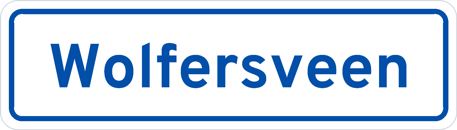 Plaatsnaambord Wolfersveen