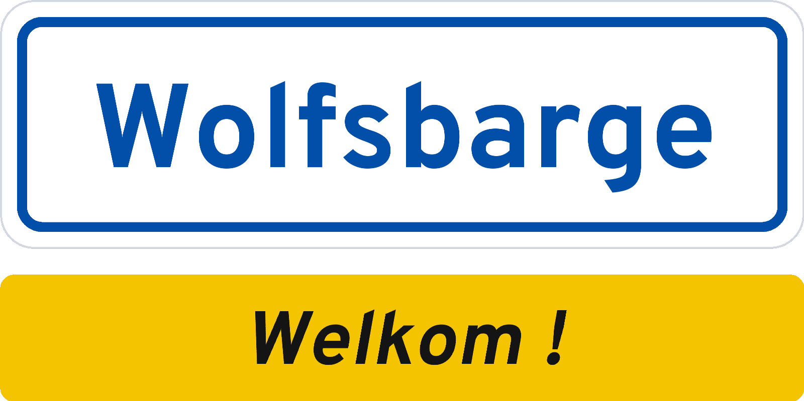 Welkomstbord Wolfsbarge