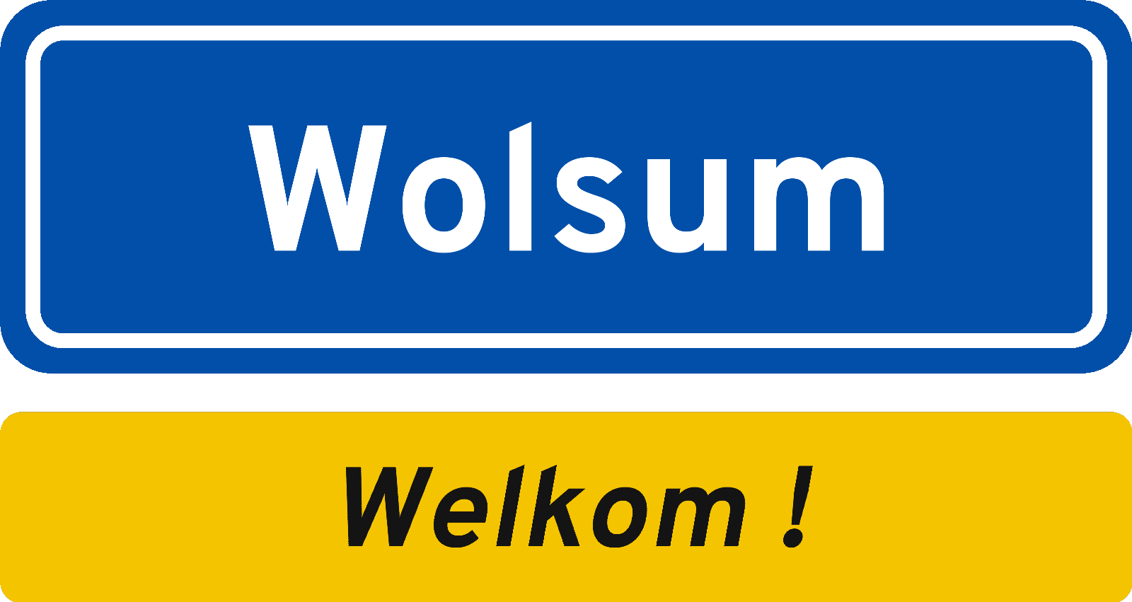 Welkomstbord Wolsum