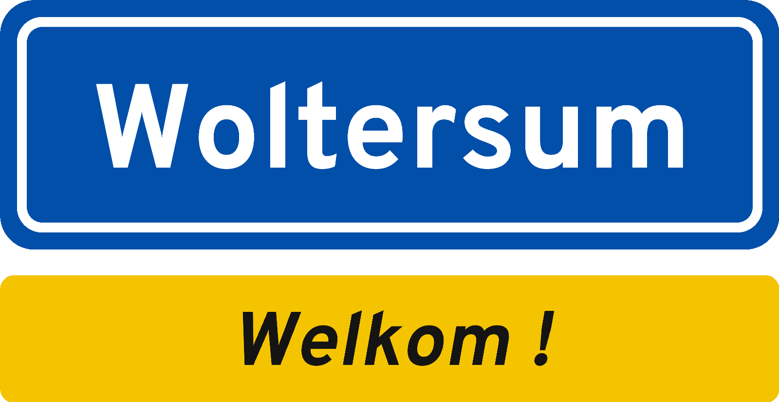 Welkomstbord Woltersum