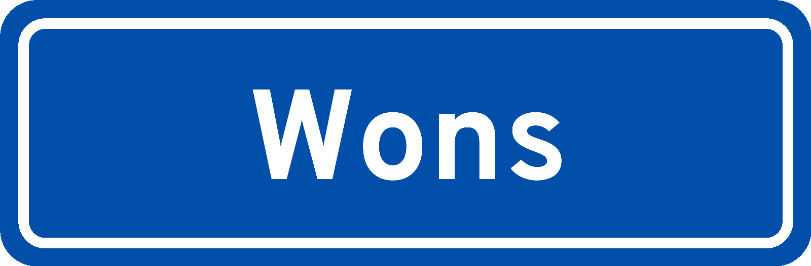 Plaatsnaambord Wons