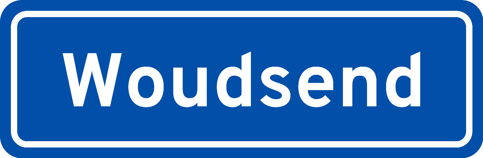 Plaatsnaambord Woudsend