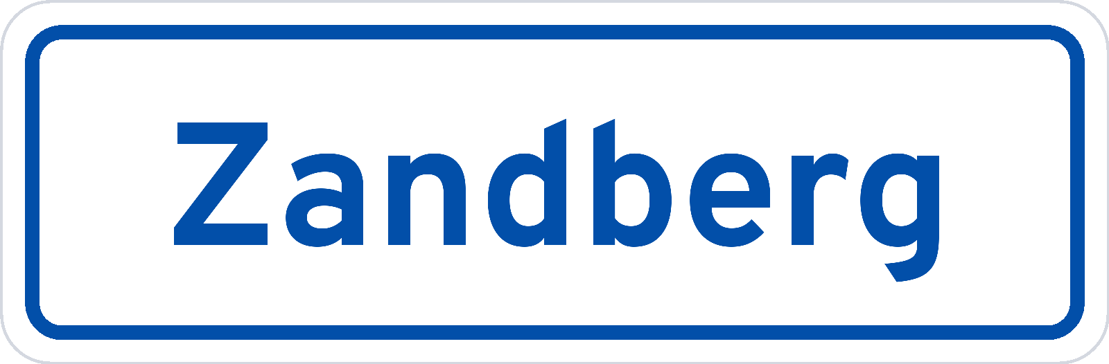 Plaatsnaambord Zandberg