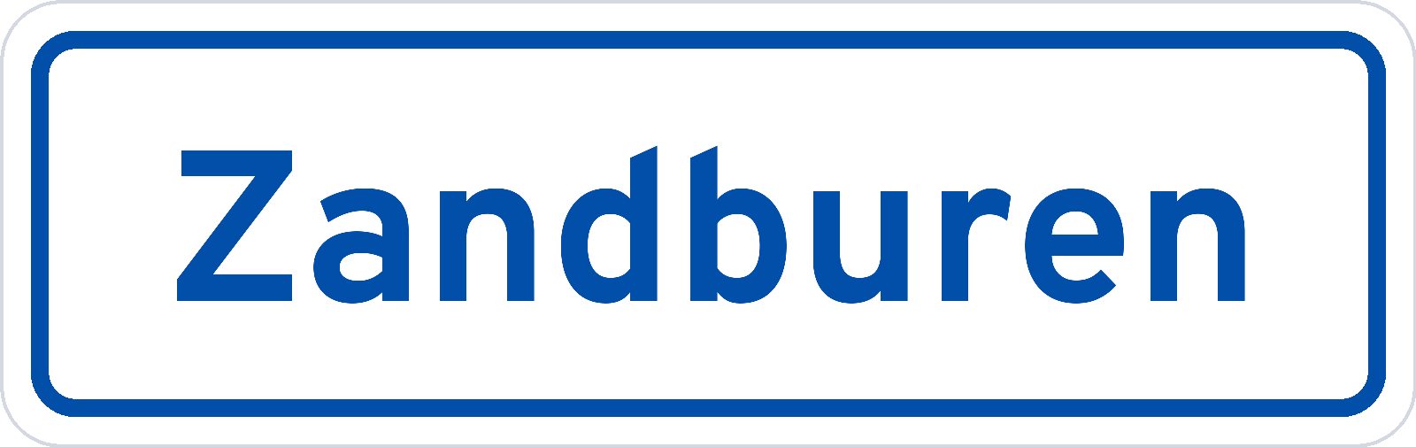 Plaatsnaambord Zandburen