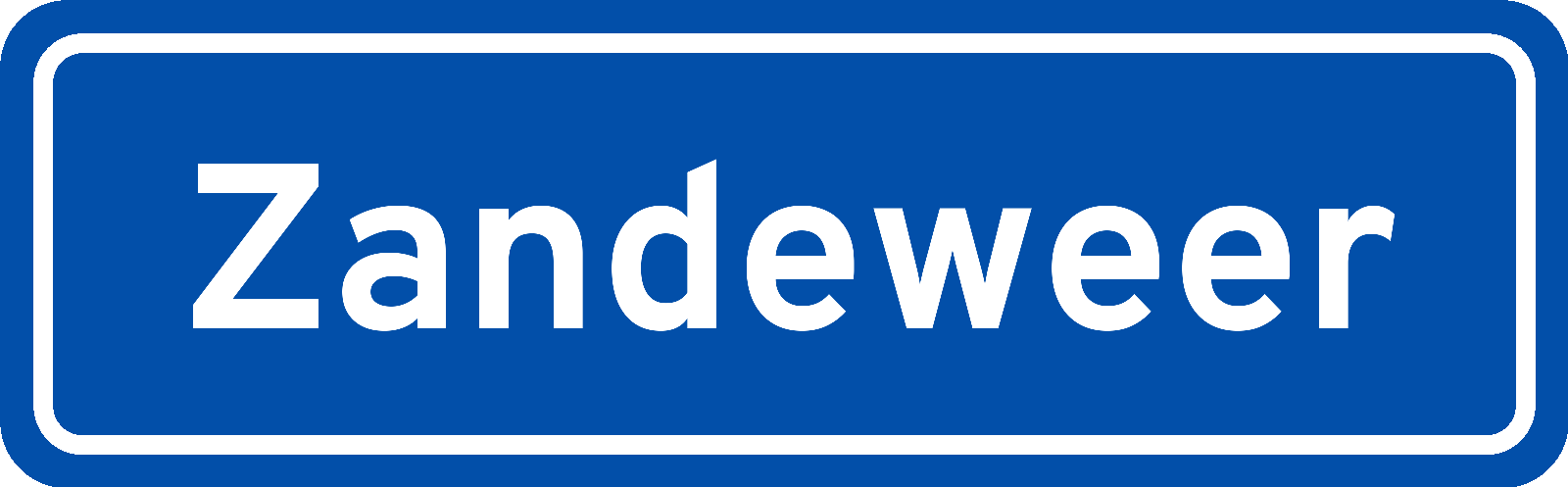Plaatsnaambord Zandeweer