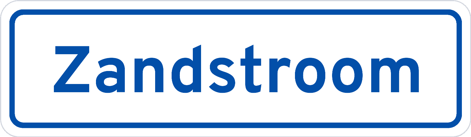 Plaatsnaambord Zandstroom