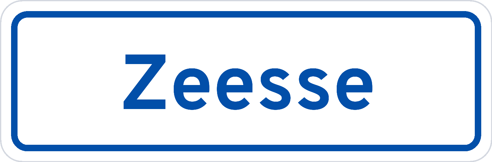 Plaatsnaambord Zeesse