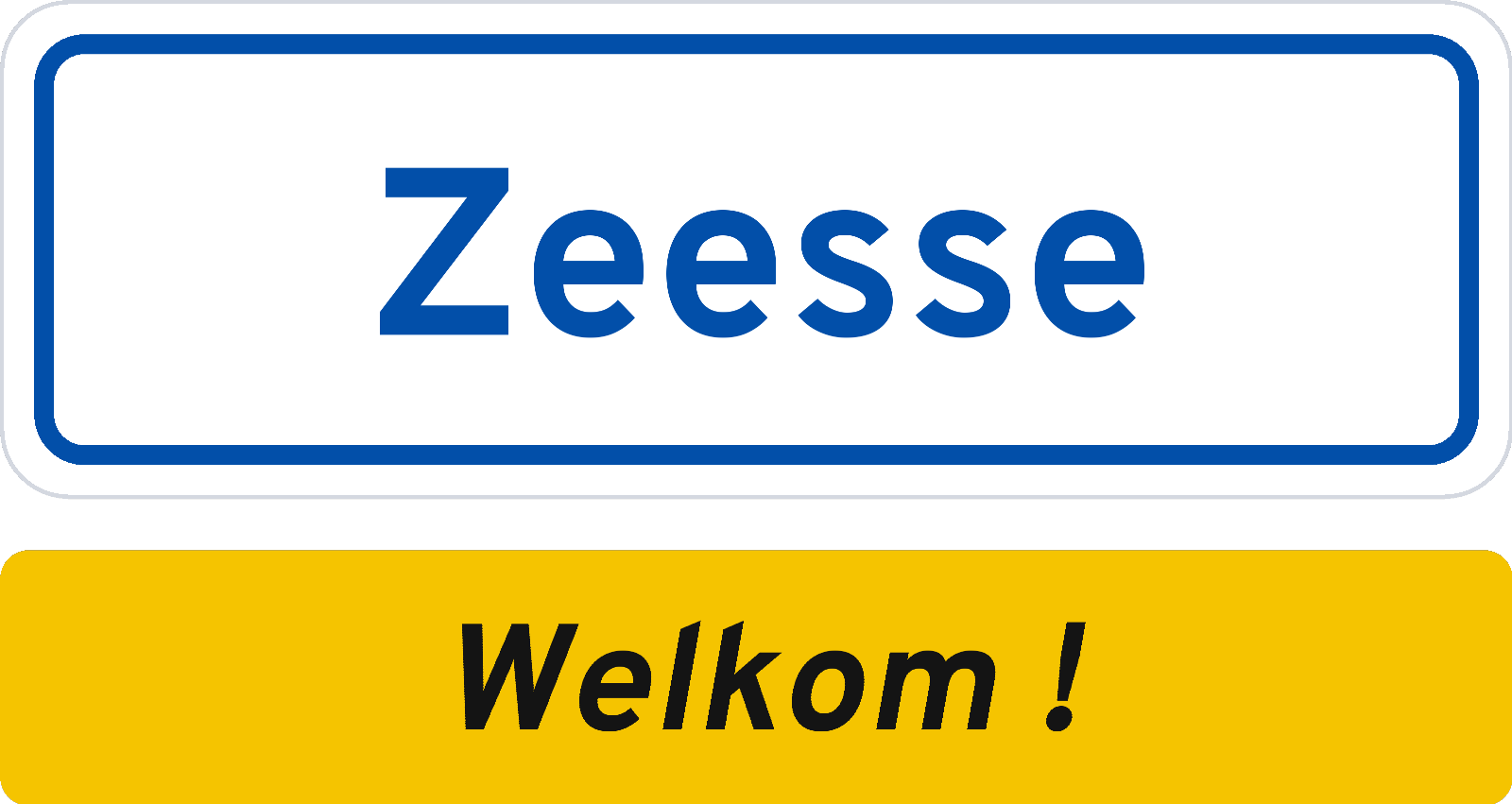 Welkomstbord Zeesse