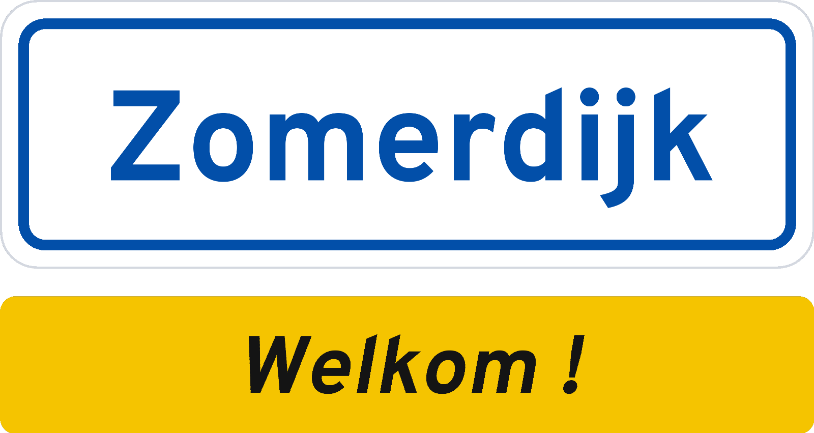 Welkomstbord Zomerdijk