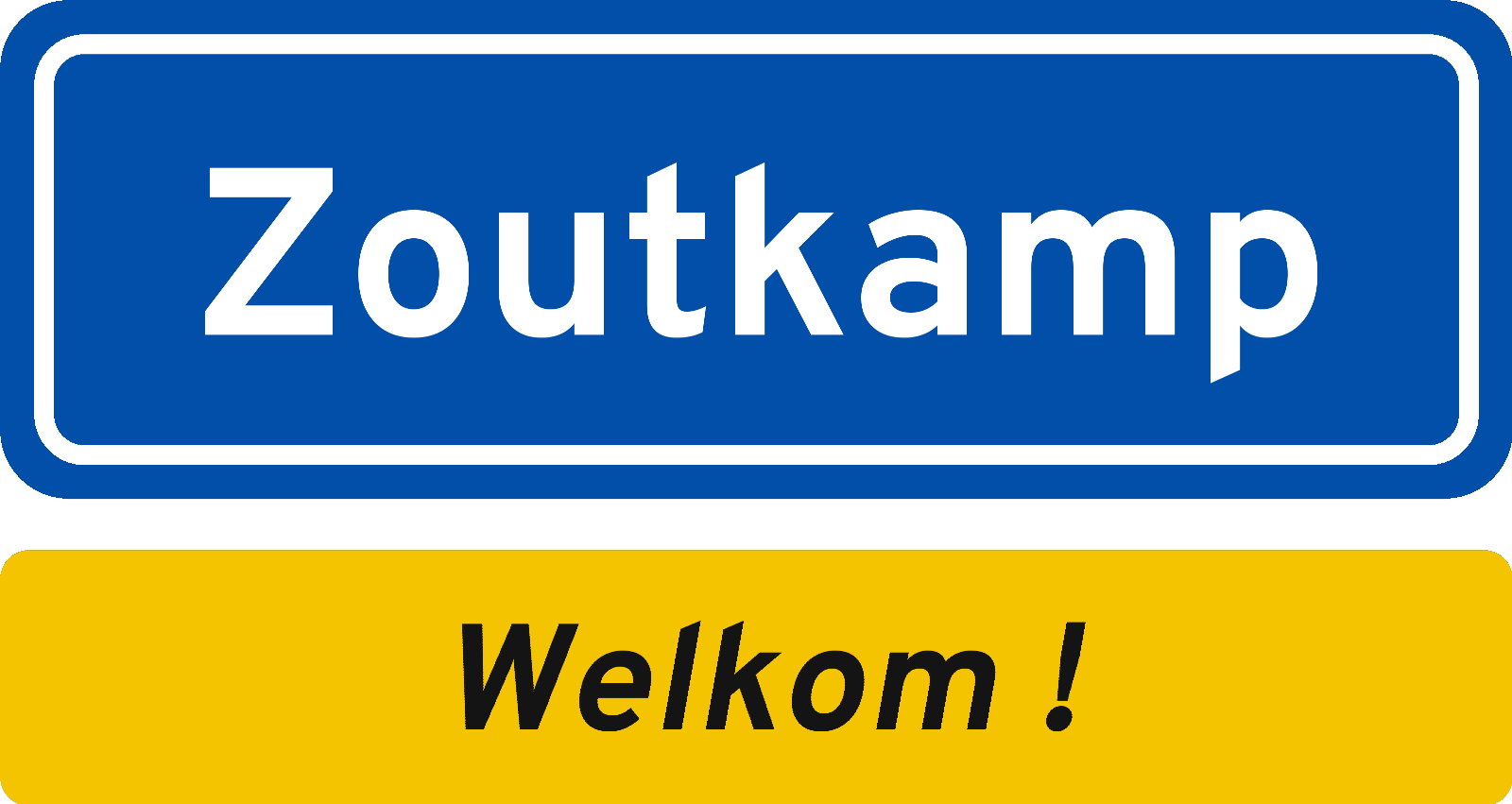 Welkomstbord Zoutkamp