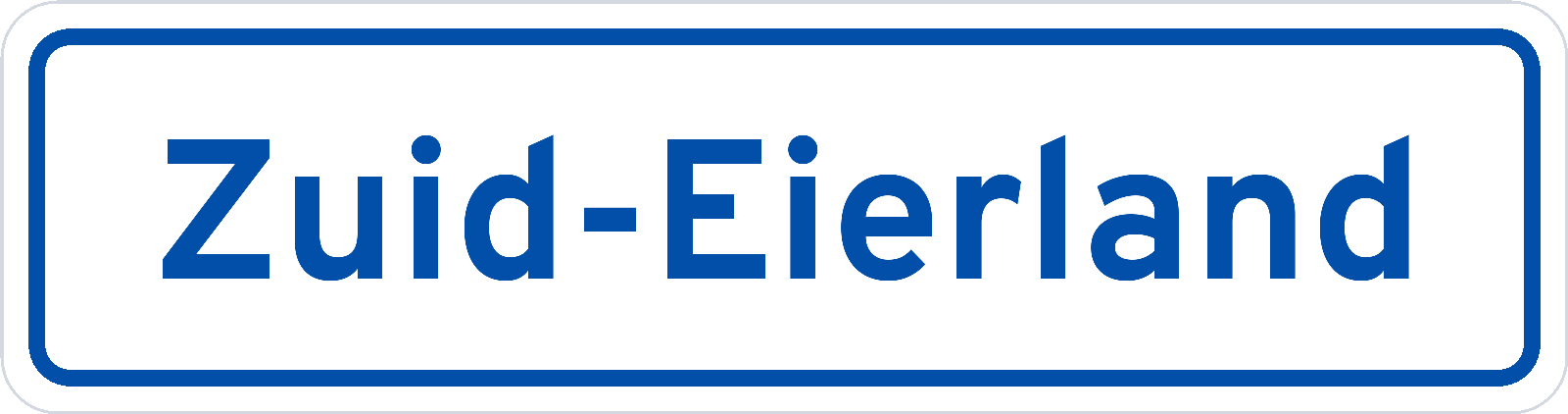 Plaatsnaambord Zuid-Eierland