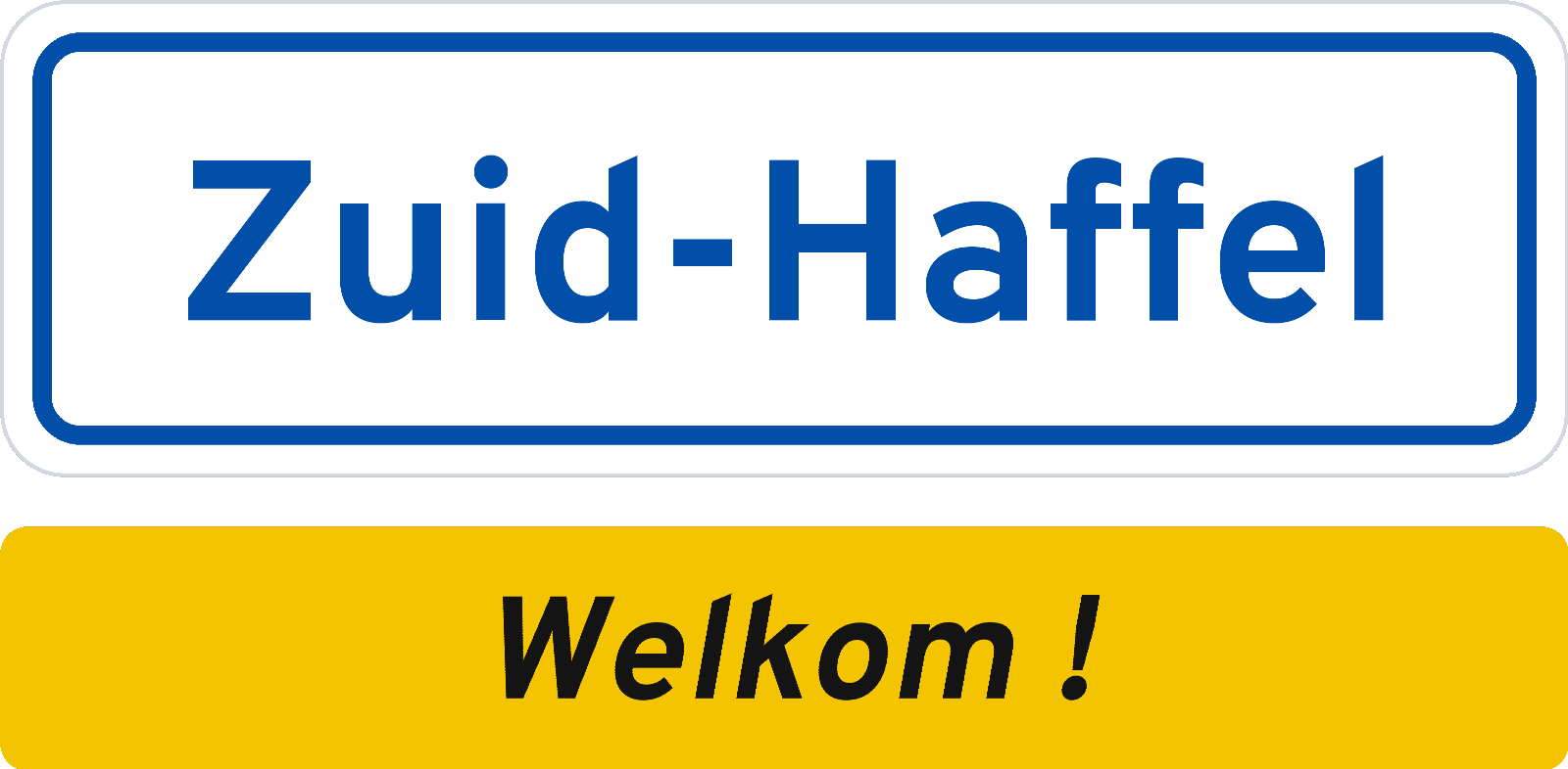 Welkomstbord Zuid-Haffel