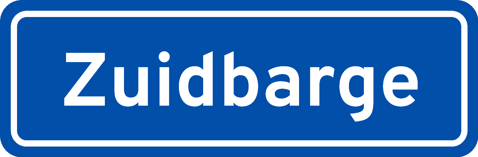 Plaatsnaambord Zuidbarge