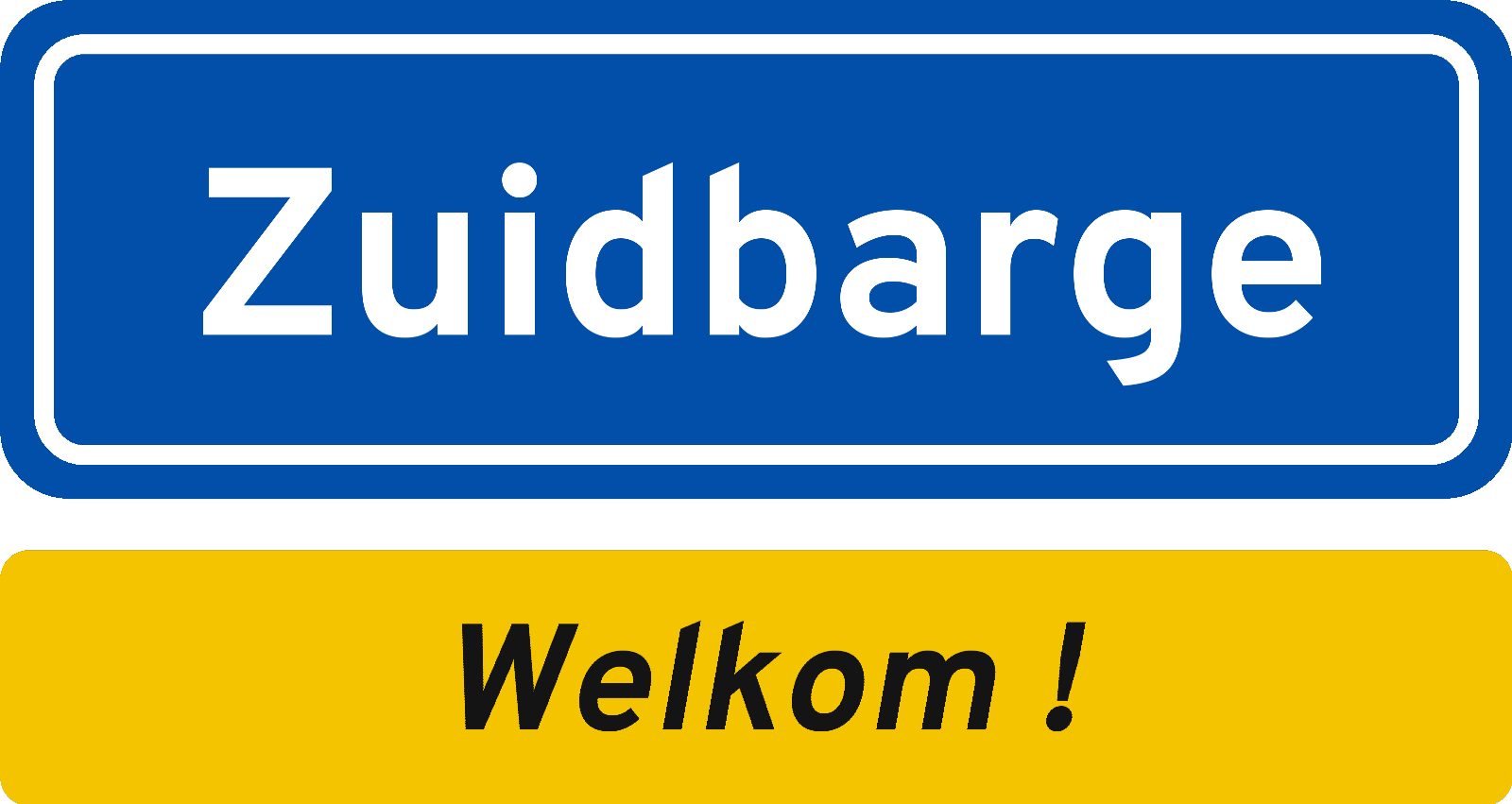 Welkomstbord Zuidbarge
