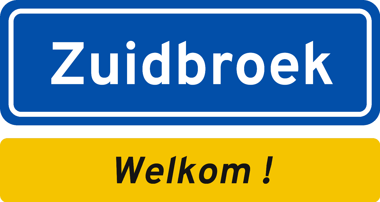 Welkomstbord Zuidbroek