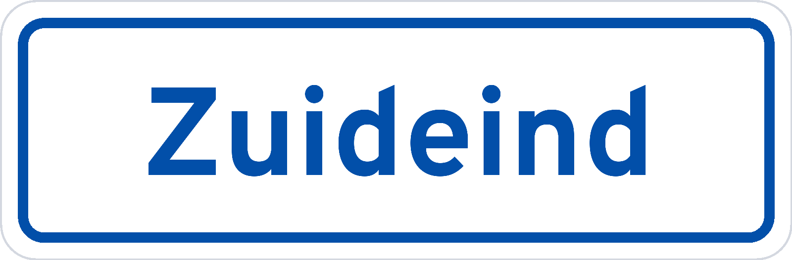 Plaatsnaambord Zuideind