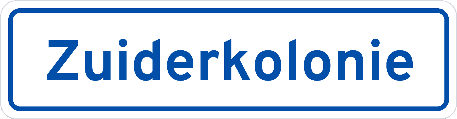 Plaatsnaambord Zuiderkolonie