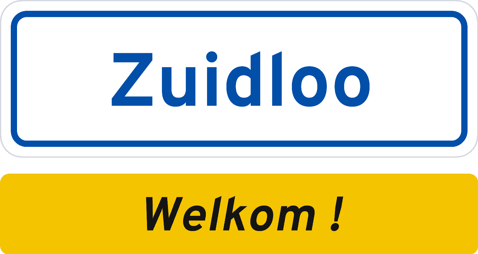 Welkomstbord Zuidloo