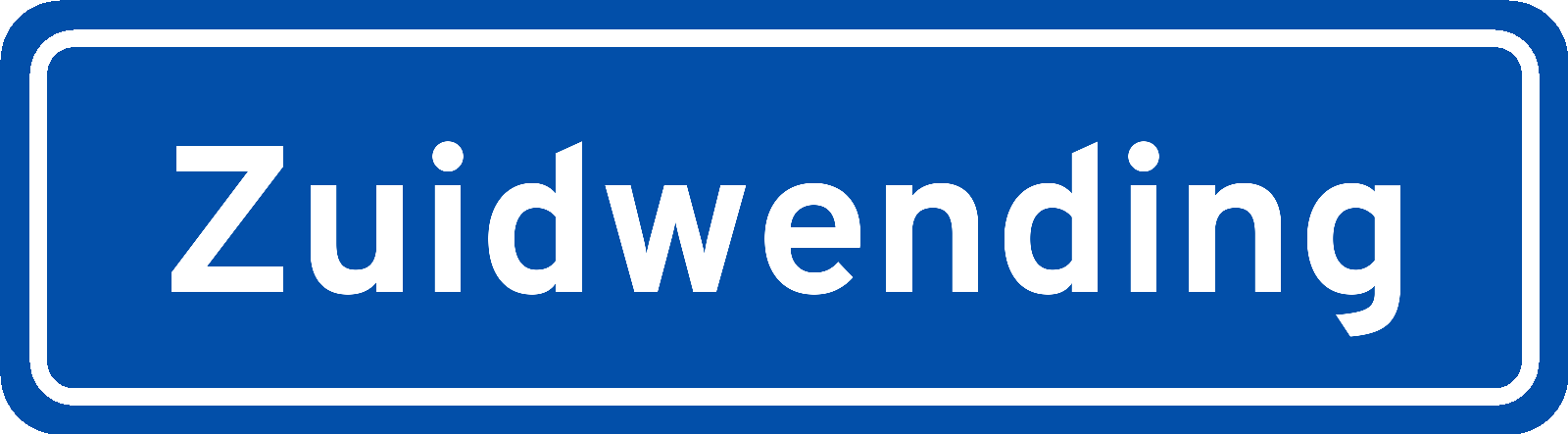 Plaatsnaambord Zuidwending