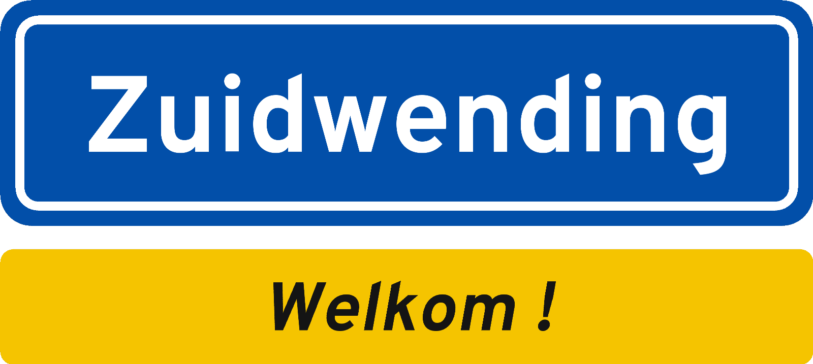 Welkomstbord Zuidwending