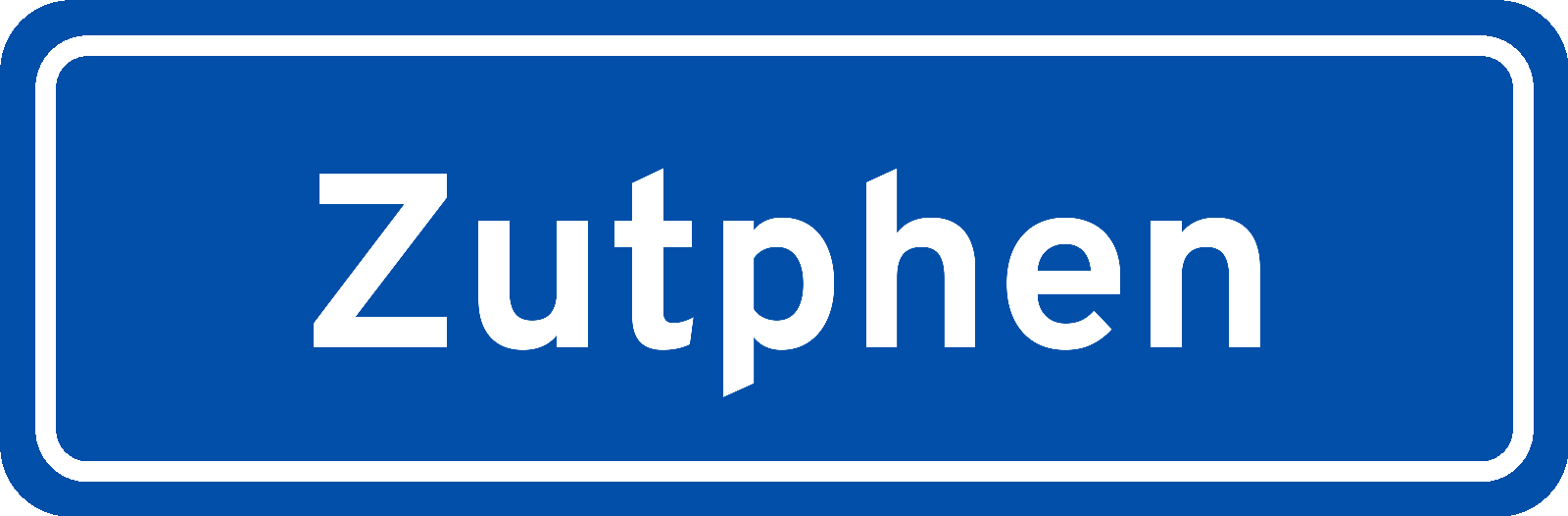 Plaatsnaambord Zutphen