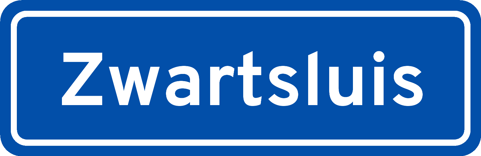 Plaatsnaambord Zwartsluis
