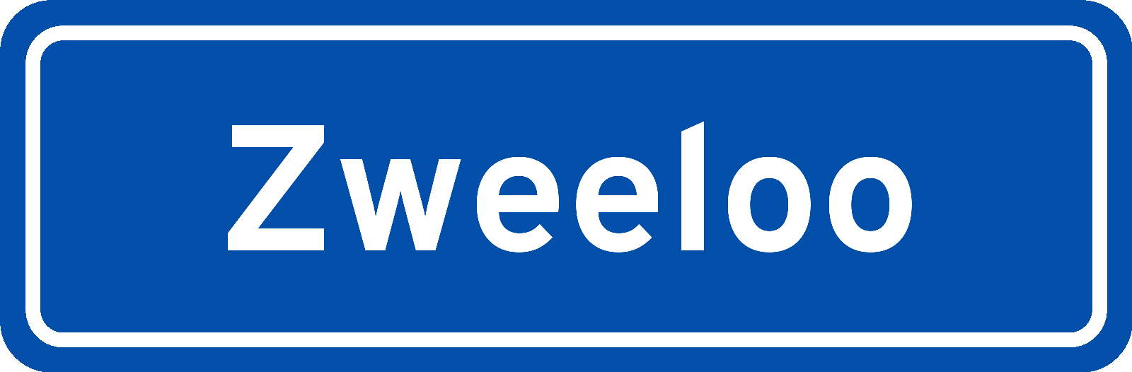 Plaatsnaambord Zweeloo