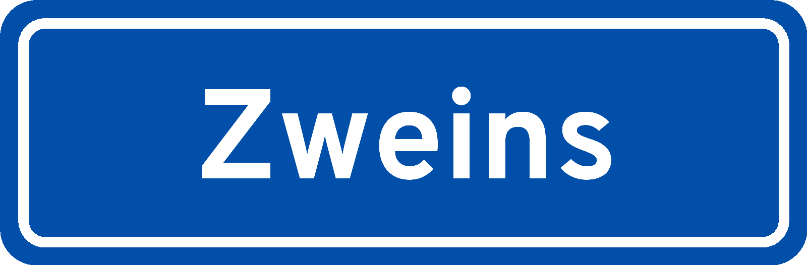 Plaatsnaambord Zweins